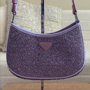 Lavish Purple Studded Shoulder Bag